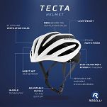Ultralekki kask rowerowy Rogelli TECTA biały - 8