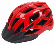 Kask rowerowy Sahoo In-mould z lampką czerwony - 2