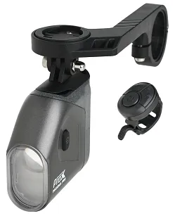 Lampka przednia Prox Proxima PRO 1600 lm black-grey, pilot, montaż pod licznik Garmin