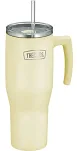 Duży termokubek Thermos Refreshing 1,1 L - z uchwytem i słomką - matowo waniliowy - 2