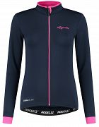 Ocieplana damska bluza rowerowa Rogelli ESSENTIAL, niebiesko-różowa