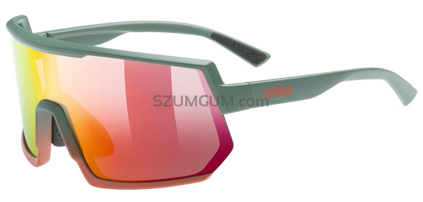 Okulary sportowe UVEX Sportstyle 235 - moss grapefruit matt / mirror red