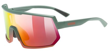 Okulary sportowe UVEX Sportstyle 235 - moss grapefruit matt / mirror red