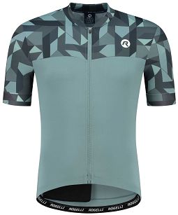 Koszulka kolarska z krótkim rękawem Rogelli ESSENTIAL GRAPHIC szara - XL - 2XL