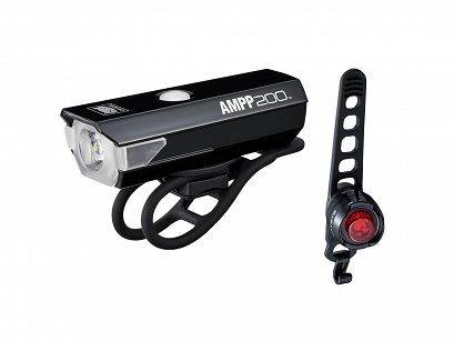 Komplet lamp rowerowych CatEye HL-EL042RC AMPP 200 / SL-LD160RC-R ORB