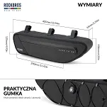 Torba pod ramę roweru Rockbros  Road to Sky TL003, 2 L, wodoodporna, czarna - 5