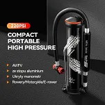 Pompka rowerowa Rockbros LD-0510 z manometrem 220 PSI - 5