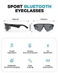 Okulary sportowe z polaryzacją i wbudowanymi głośnikami - Rockbros SP251 ciemne - 10