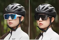 Rockbros SP348 - uniwersalne optyczne okulary z polaryzacją - black / mirror orange - 12