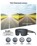 Rockbros SP348 - uniwersalne optyczne okulary z polaryzacją - black / mirror orange - 4
