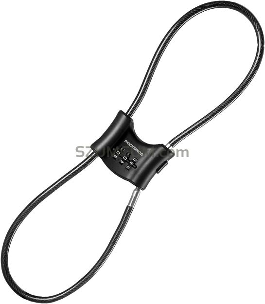 Linka zabezpieczająca Rockbros na szyfr, 59,5 cm, czarna