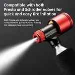 Pompka rowerowa CO₂ Rockbros A3G z manometrem 160 PSI - 6