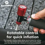 Pompka rowerowa CO₂ Rockbros A3G z manometrem 160 PSI - 8