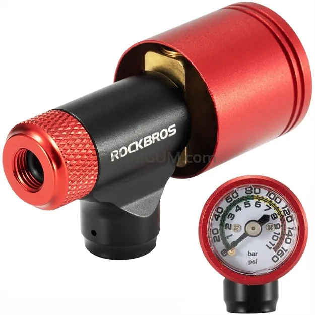 Pompka rowerowa CO₂ Rockbros A3G z manometrem 160 PSI