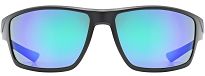 Okulary sportowe UVEX Sportstyle 230- black matt / mirror green - 2