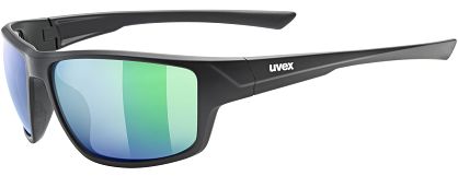 Okulary sportowe UVEX Sportstyle 230- black matt / mirror green