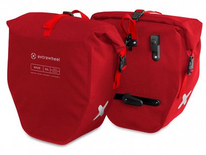 Sakwy rowerowe tylne Extrawheel Biker Premium Cordura 50L red