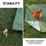 Wodoodporny koc piknikowy Qunature 150 × 140 cm – zielony - 4
