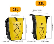 Sakwa rowerowa Rockbros AS-002-2 yellow / 25- 32L - 3