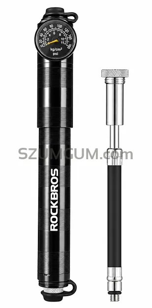 Pompka Rockbros HQ-67A-L03 z manometrem - czarna