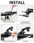 Uchwyt do licznika i lampki - Rockbros FK-306 - GARMIN / BRYTON / WAHOO - 7