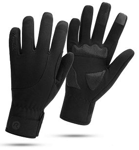 Lekkie damskie rękawiczki rowerowe Rogelli CORE z żelowymi poduszeczkami i lekkim ociepleniem, czarne