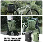 Wodoszczelna sakwa na bagażnik Rockbros TL-153 Road to Sky 25 L - army green - 3