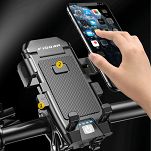 Alogy Riouan - uchwyt rowerowy na telefon 4w1 - lampka LED,  dzwonek/klakson, powerbank 3000mAh - 7
