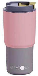 Kubek termiczny 650ml - Asobu Pick Me Up - pastel peach