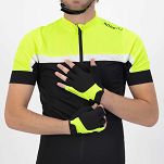 Rękawiczki rowerowe Rogelli ESSENTIAL odblaskowe żółte - 2
