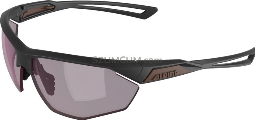 Okulary Alpina NYLOS HR , Gun matt- szkło pink przezroczyste cat 1