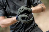 Rękawiczki MTB Rogelli ADVNTR z żelową amortyzacją dłoni, khaki - 5