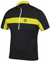   Męska koszulka na rower Etape FACE - czarna z jasnozielonym fluo
