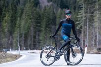 Spodnie rowerowe Rogelli HERO II z żelową wkładką, czarno-niebieskie - 9