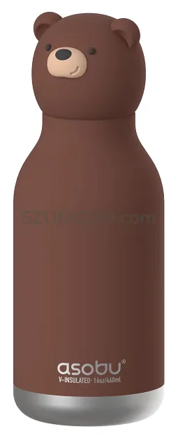 Butelka termiczna Asobu Bestie Bottle 473 ml - Brown Bear