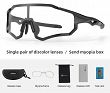 Okulary sportowe Rockbros 10181- z fotochromem i wkładkami optycznymi - czarne - 2