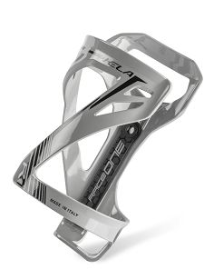 Koszyk na bidon Raceone Kela - szaro-czarny, obsługiwany od boku