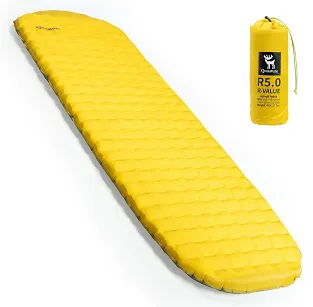 Ultralekki materacyk do spania Qunature Air Cloud R5.0 - yellow