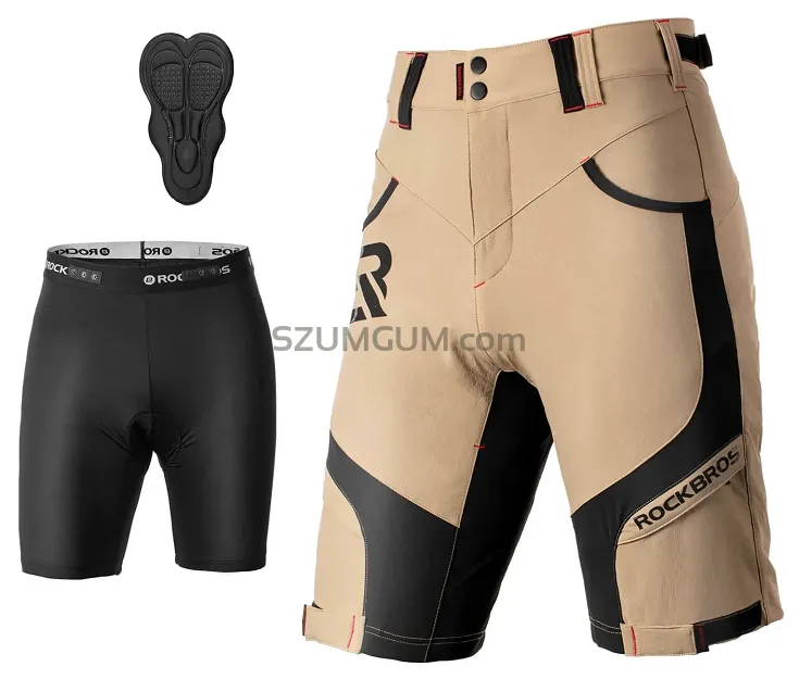 Szorty rowerowe Rockbros YPK020 - beige