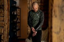 Lekka kurtka rowerowa Rogelli MONO ze średnim ociepleniem, khaki-czarny - 9