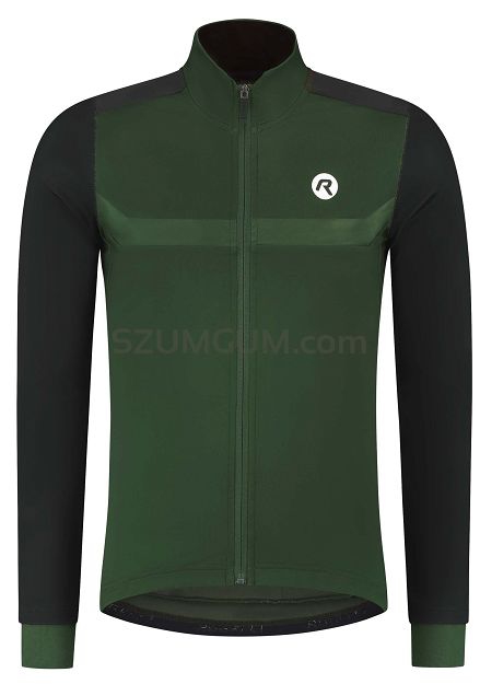 Lekka kurtka rowerowa Rogelli MONO ze średnim ociepleniem, khaki-czarny