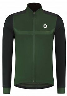 Lekka kurtka rowerowa Rogelli MONO ze średnim ociepleniem, khaki-czarny