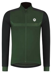 Lekka kurtka rowerowa Rogelli MONO ze średnim ociepleniem, khaki-czarny