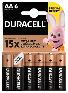 Baterie LR6 Duracell AA alkaline Plus Power 6 szt. blister