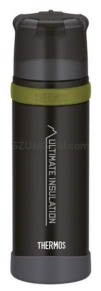 Thermos 0,5L Mountain - Termos z kubkiem do warunków ekstremalnych - Czarny