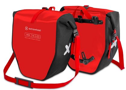 Sakwy rowerowe tylne Extrawheel Biker Pro Polyester 50L Red
