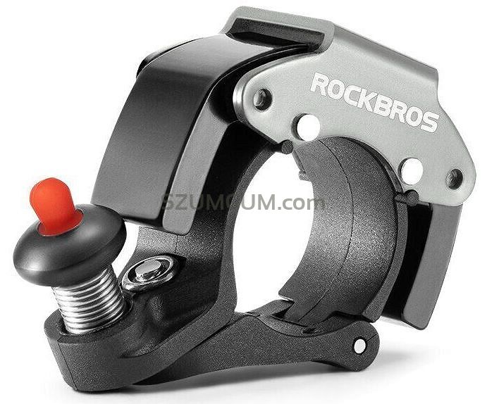 Dzwonek rowerowy merchaniczny Rockbros szary