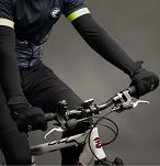 Rowerowe ocieplane zimowe rękawiczki Chiba CLASSIC - czarno srebrne - 5