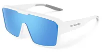 Rockbros SP348 - uniwersalne optyczne okulary z polaryzacją - white / mirror blue - 2