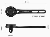 Uchwyt do licznika Rockbros 29210012002 - Garmin / Bryton / Wahoo / Giant - 3